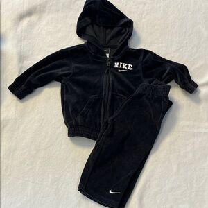 Nike Black Velour Toddler Hoodie Set